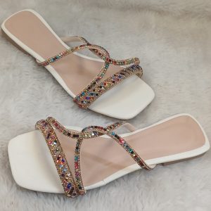 Rasteira Off White Pedras Granetto